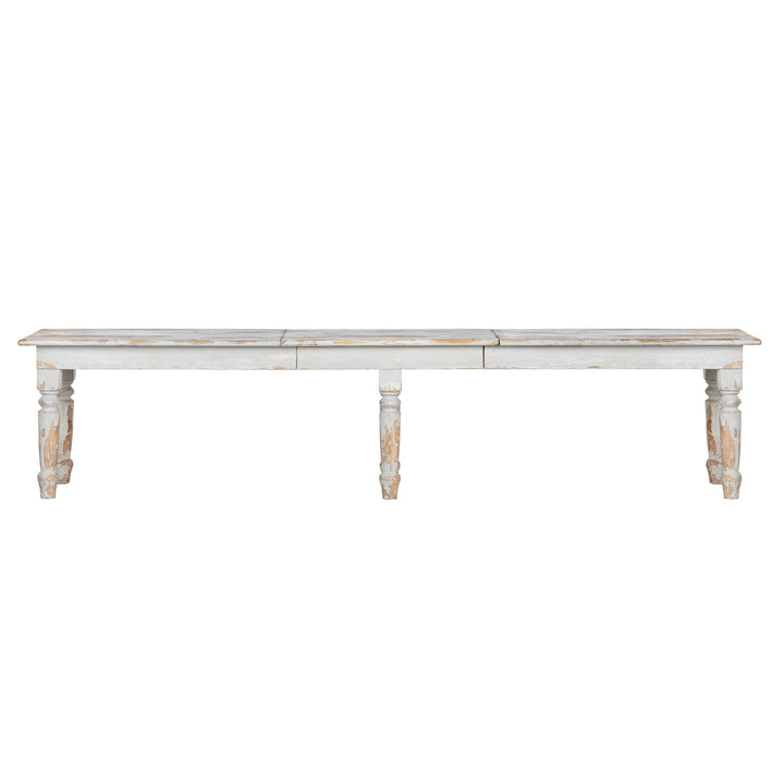 Extra Long Antique White Farmhouse Dining Table