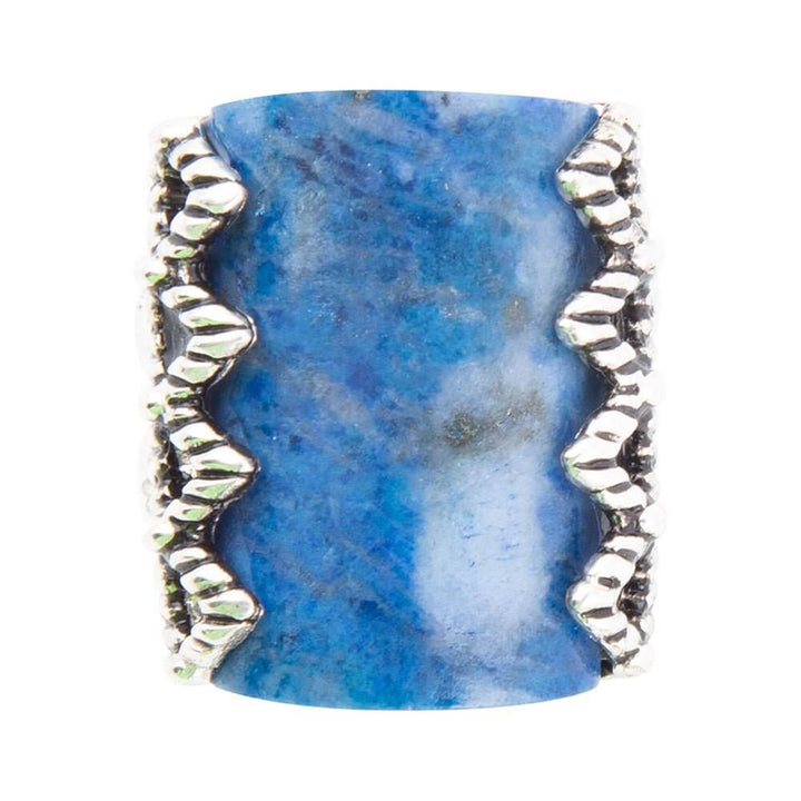 Blue Lapis Slice and Sterling Silver Ring