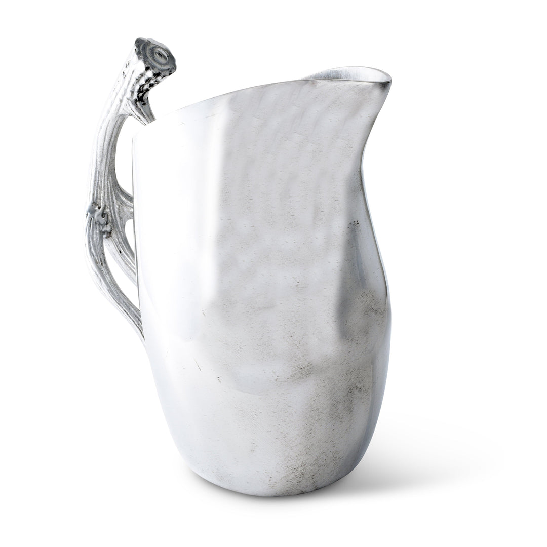 Stylish Lodge Style Antler Pitcher with sculpted antler handle, blending artistry and functionality.