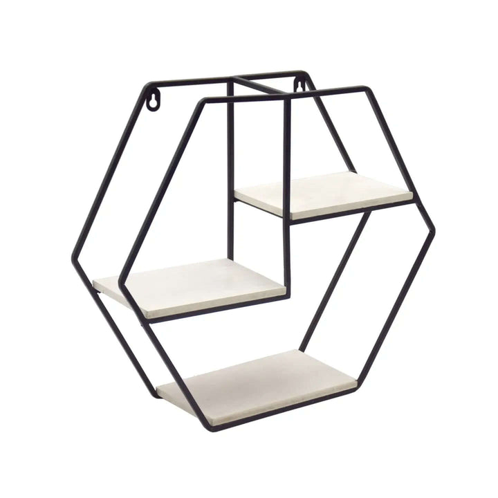 Iron and Wood Wall Shelf