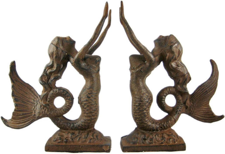Sculpted Mermaid Bookends, Set of 2