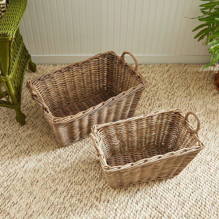NORMANDY LAUNDRY BASKETS, SET OF 2