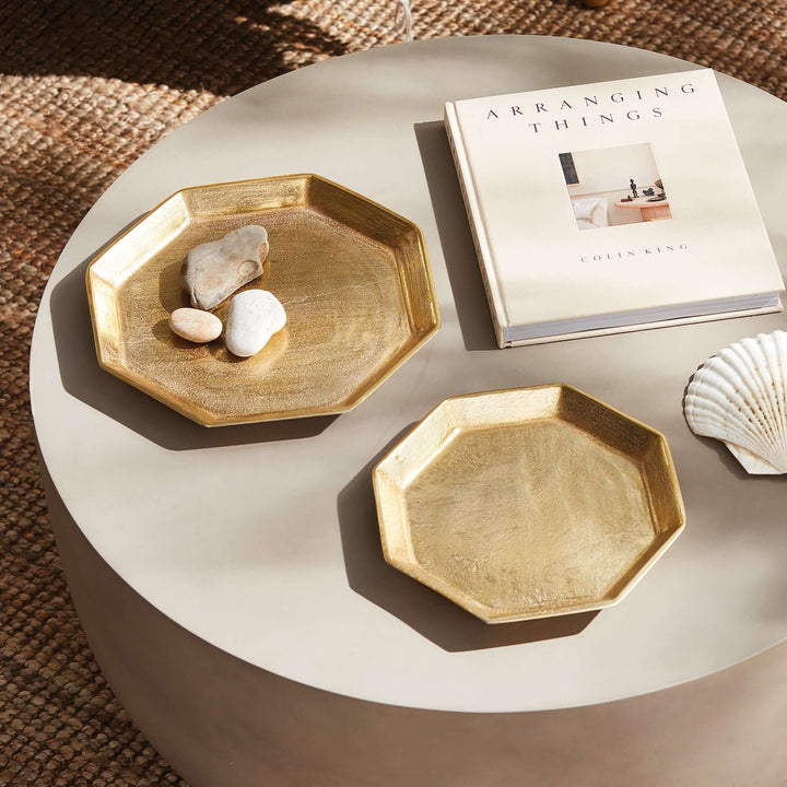 DEZI OCTAGONAL SERVING TRAYS, SET OF 2