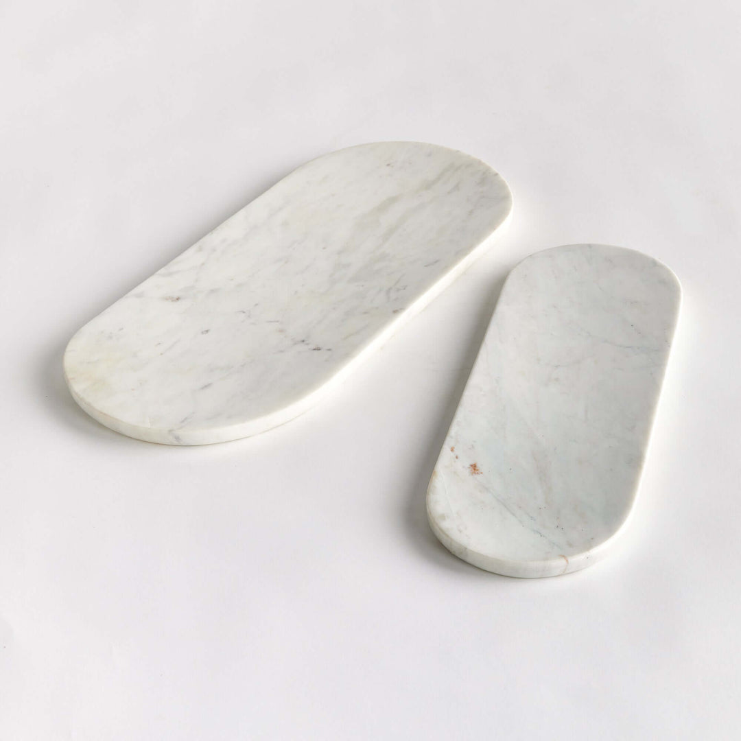 AMAL MARBLE TRAYS, SET OF 2