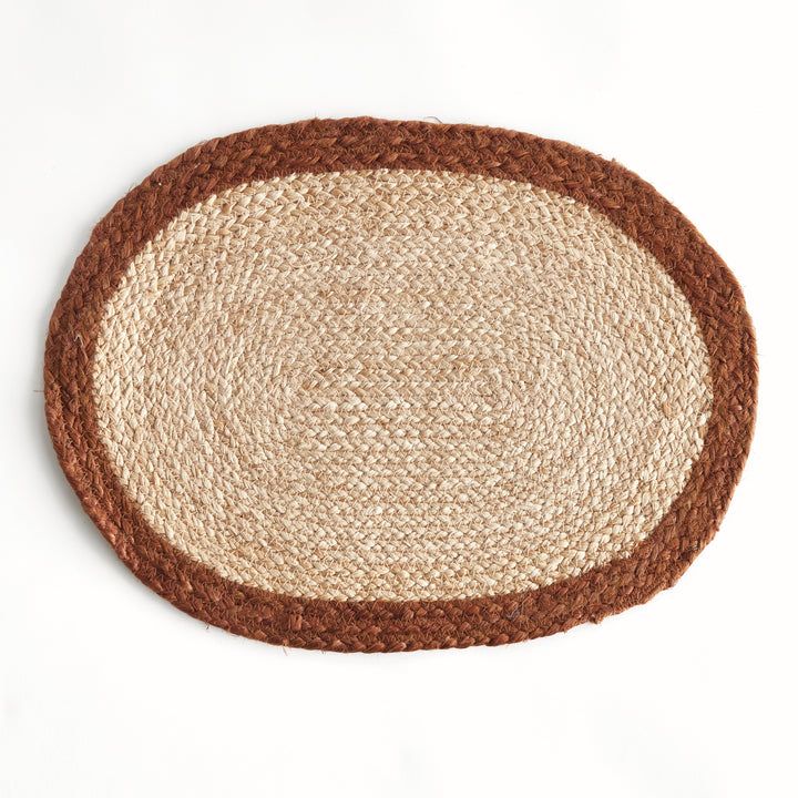 JUTE COIL OVAL PLACEMATS, SET OF 8
