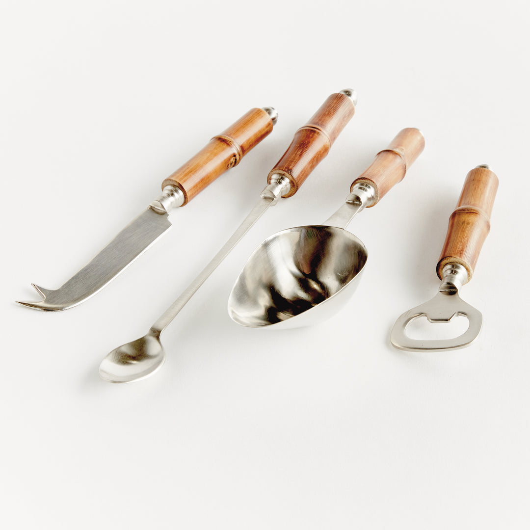 BARCLAY BUTERA KEYSTONE COCKTAIL ACCESSORIES, SET OF 4