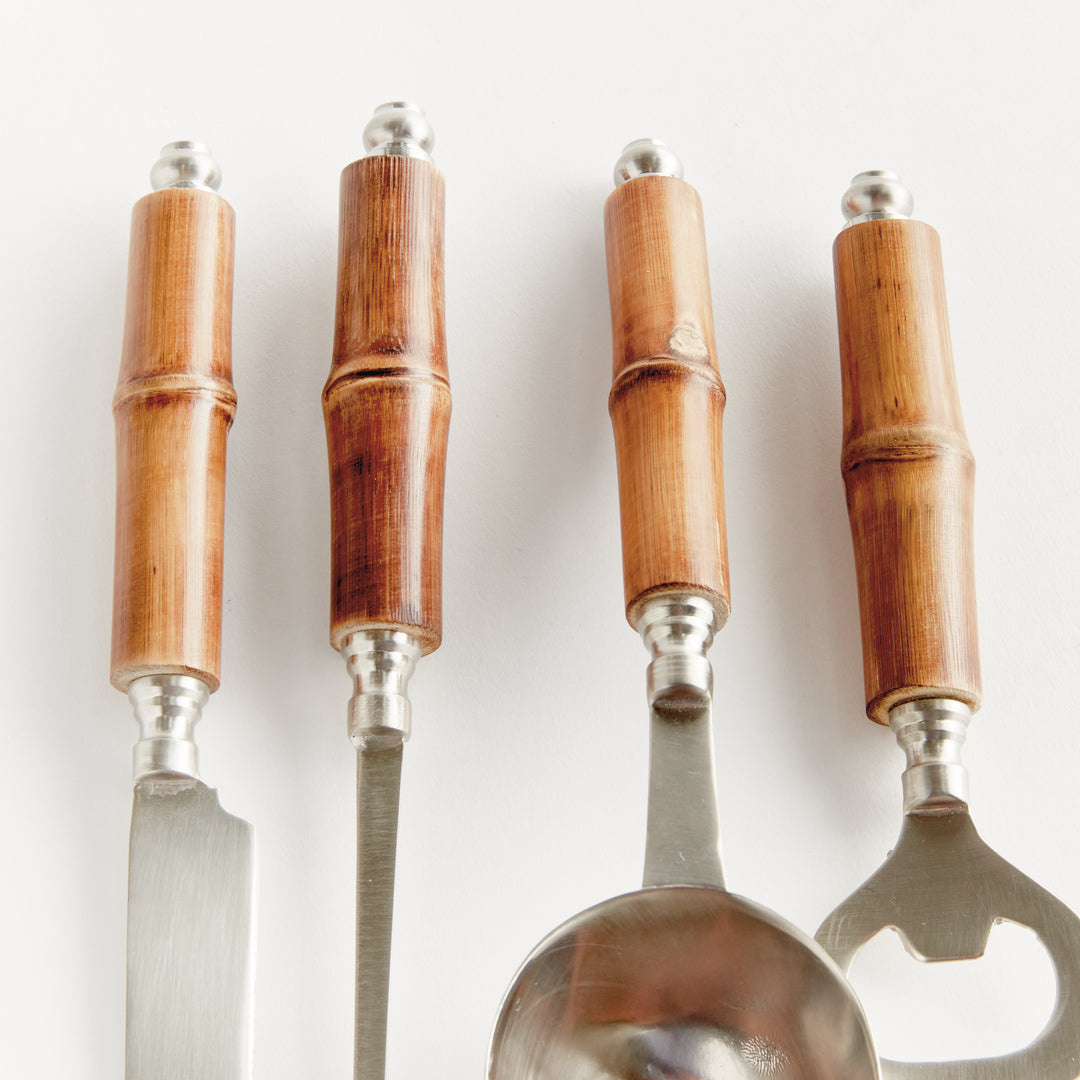 BARCLAY BUTERA KEYSTONE COCKTAIL ACCESSORIES, SET OF 4