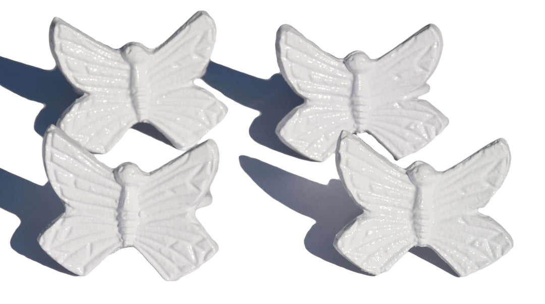 Vibhsa Butterfly White Napkin Rings Set of 4