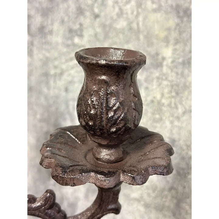 Vintage Style Cast Iron Candle Holder