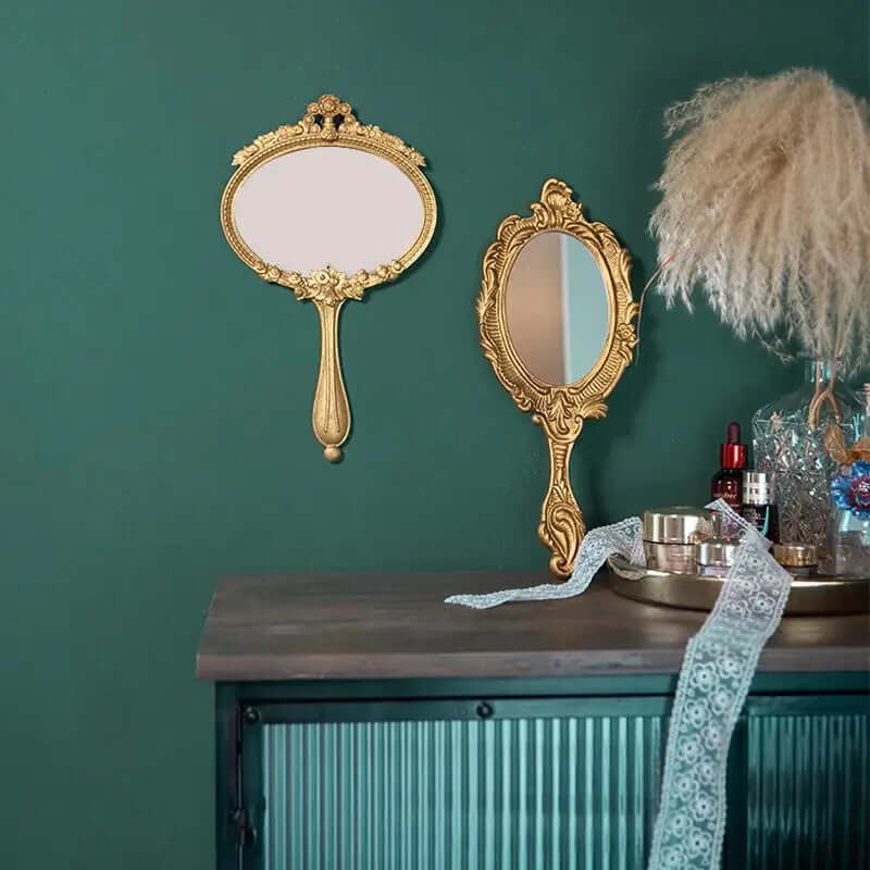 French Vintage Hand-Held Mirror Style A