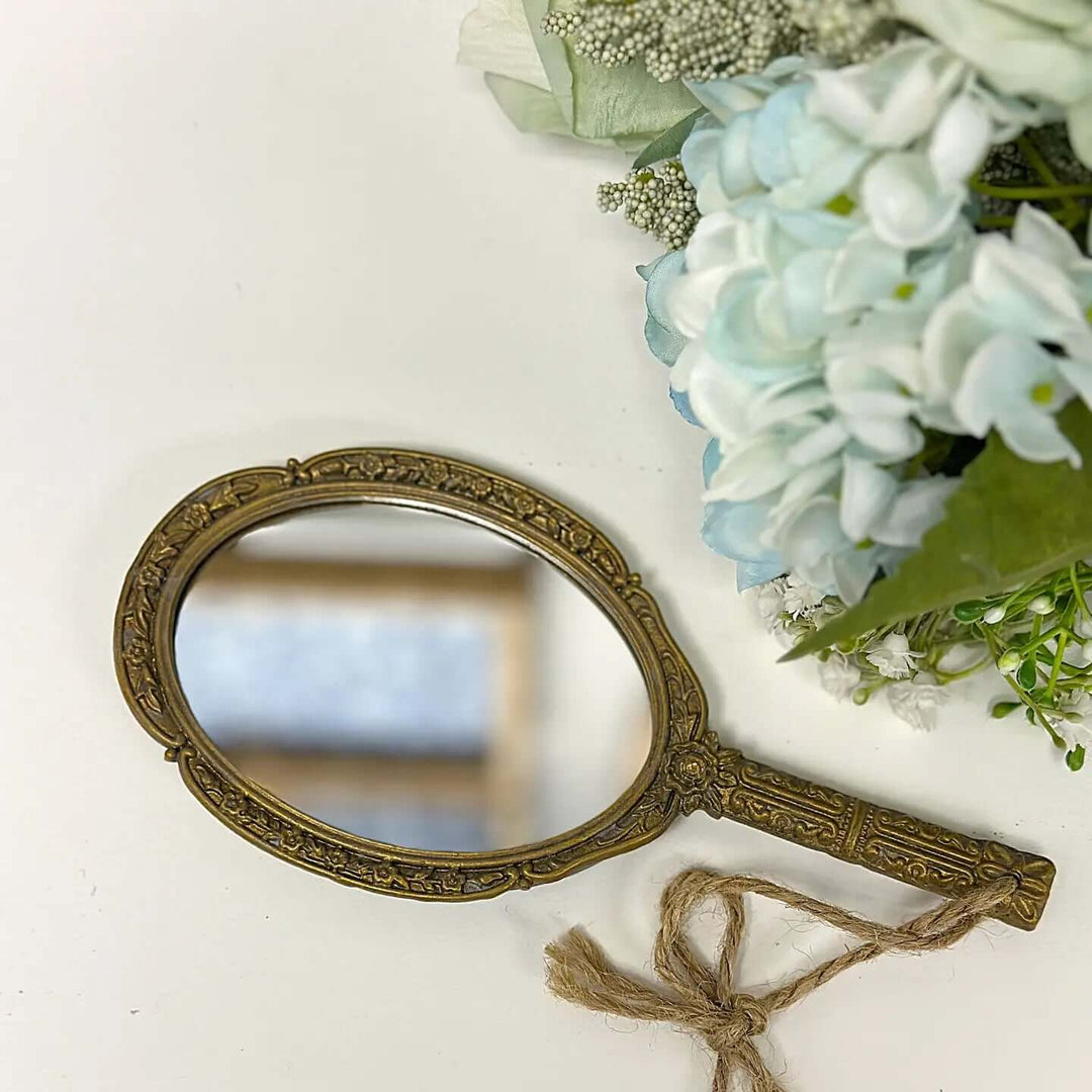 French Vintage Hand-Held Mirror Style B