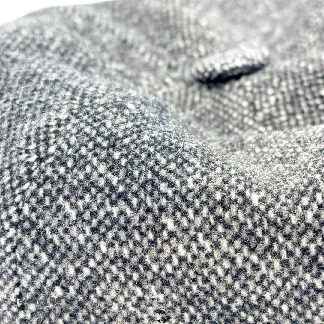 Close-up of Peaky Blinders Inspired Wool Flat Cap showcasing textured wool blend design.