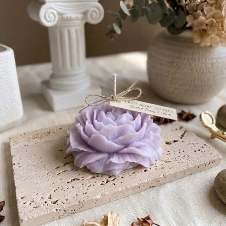 Sculpted Peony Soy Wax Candle