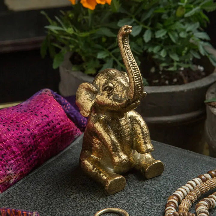 Pewter Elephant Ring Holder