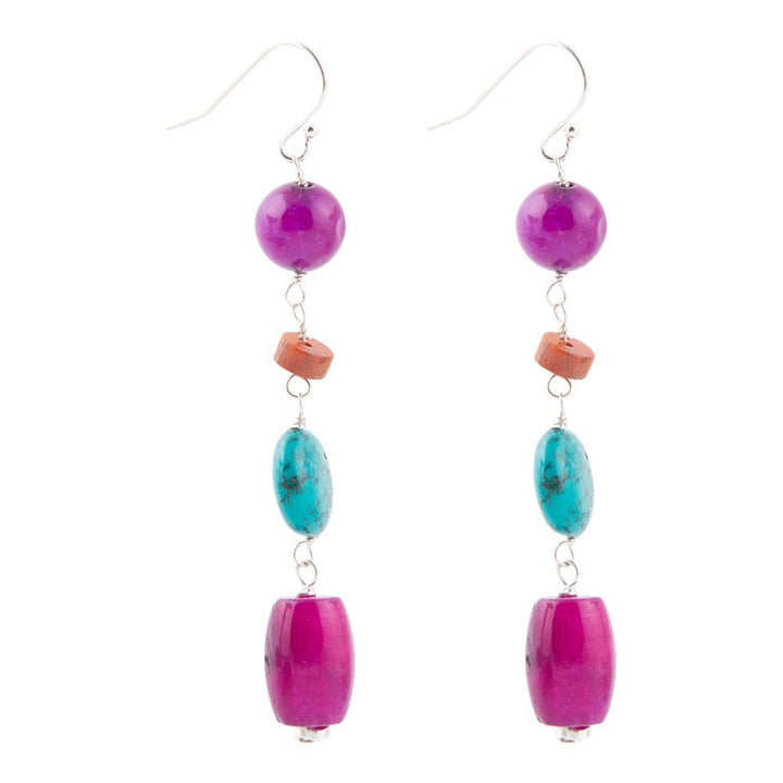 Prescott Blue Magnesite Sterling Silver Drop Earrings