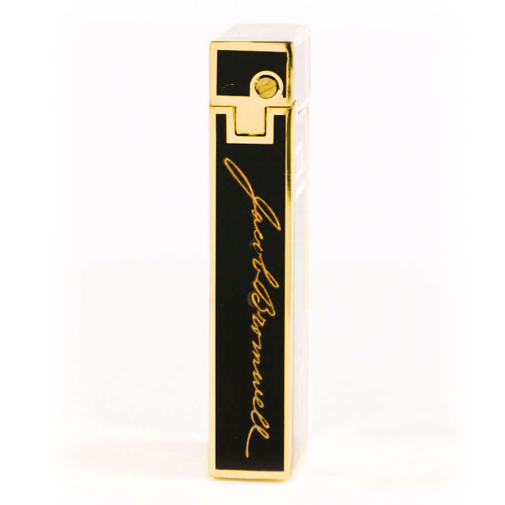 The Prestige Art Deco Lighter in Black and Gold by Jacob Bromwell, showcasing its elegant craftsmanship and luxurious design.
