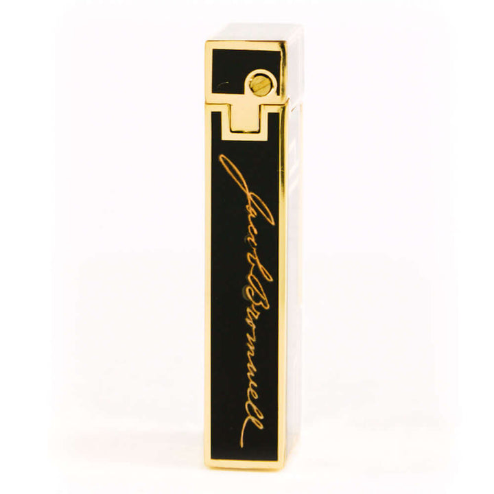 The Prestige Art Deco Lighter in Black and Gold by Jacob Bromwell, showcasing its elegant craftsmanship and luxurious design.