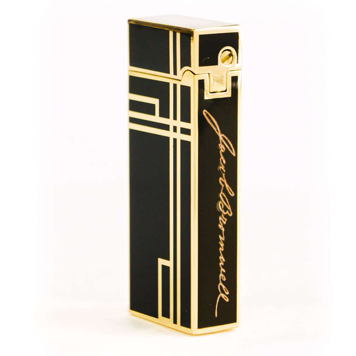 The Prestige Art Deco Lighter in Black and Gold by Jacob Bromwell® showcasing timeless elegance and craftsmanship.