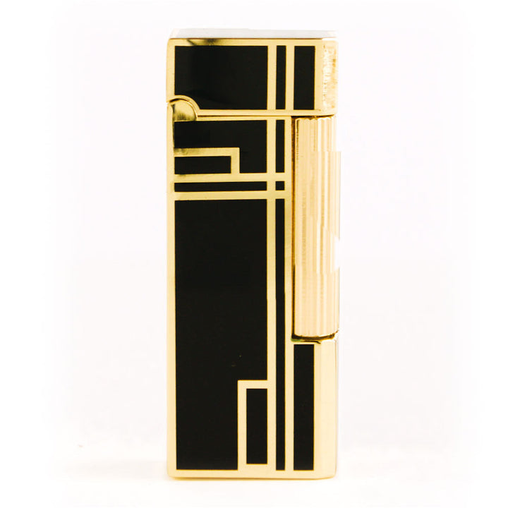 The Prestige Art Deco Lighter in Black and Gold by Jacob Bromwell® showcasing elegance and timeless craftsmanship.