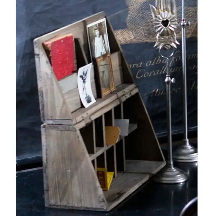 Recycled Wood Folding Desk Caddy