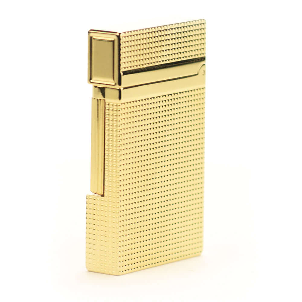 The Royale Handcrafted Solid Brass Lighter with elegant design by Jacob Bromwell, showcasing luxury craftsmanship and timeless appeal.