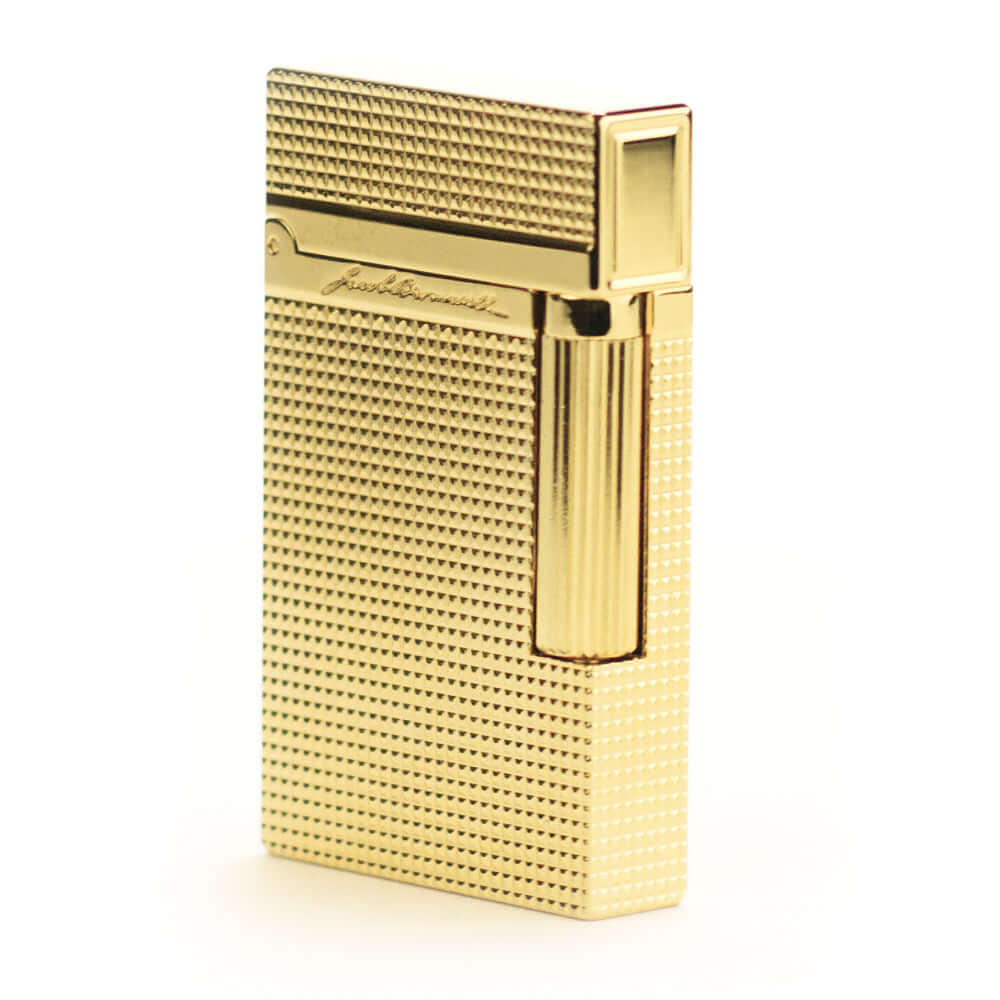 The Royale Handcrafted Solid Brass Lighter by Jacob Bromwell, showcasing luxury design and craftsmanship.