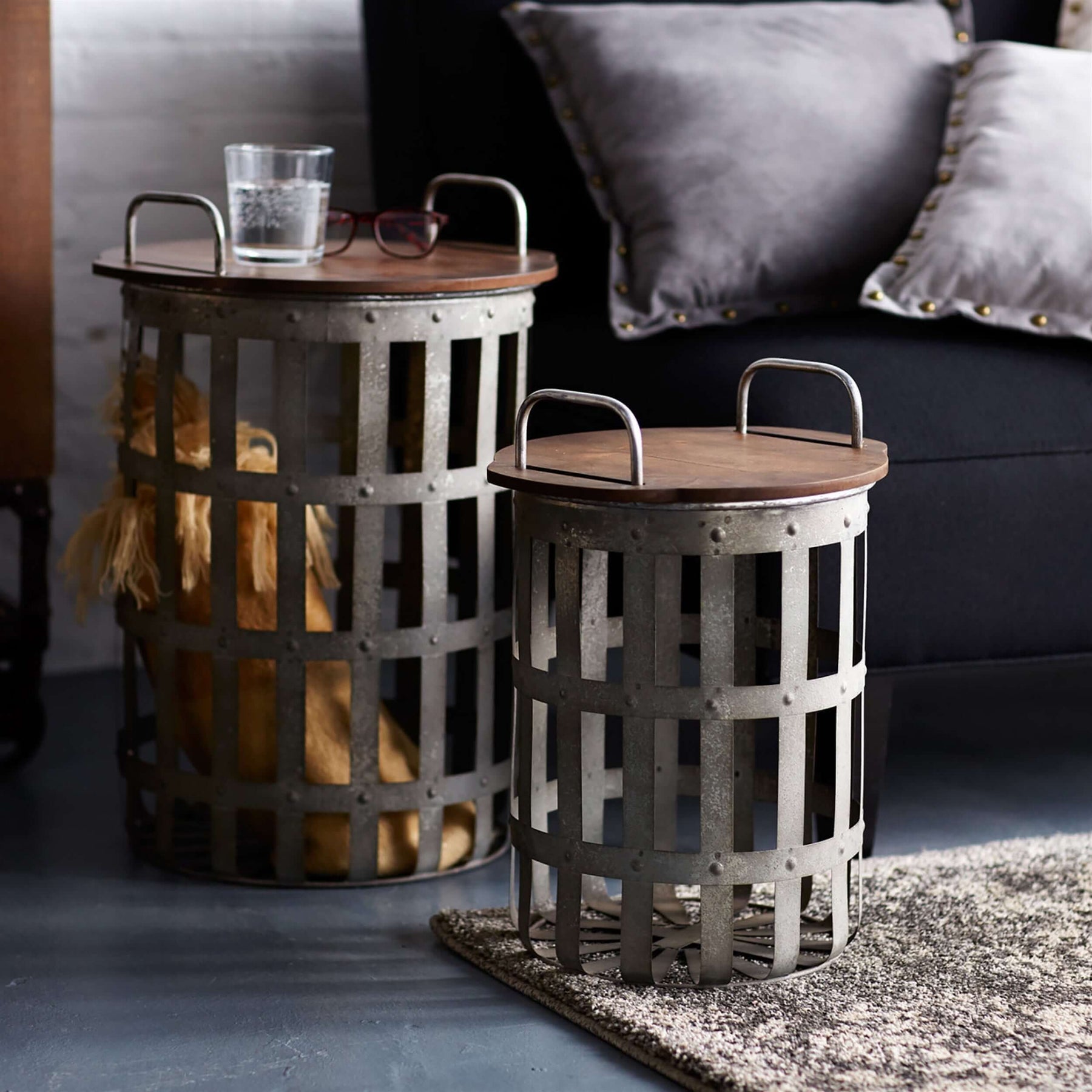 Extra Large Rustic Storage Table Rustic Basket Storage Tables | Vintage Furniture – Vintage Shopper