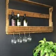 Wooden Wall Wine Rack