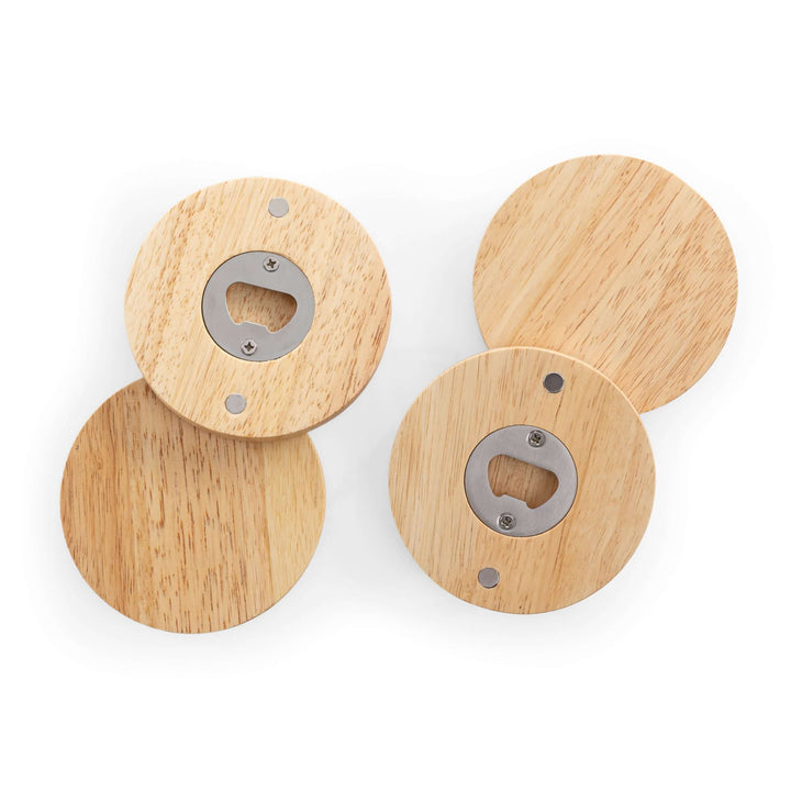 Coasters with Bottle Openers Set of 4