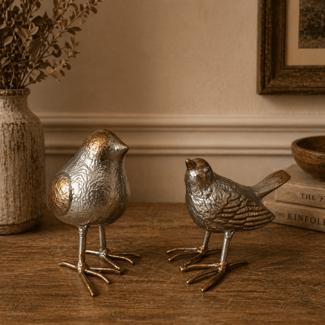 Cast Iron Bird Table Decor