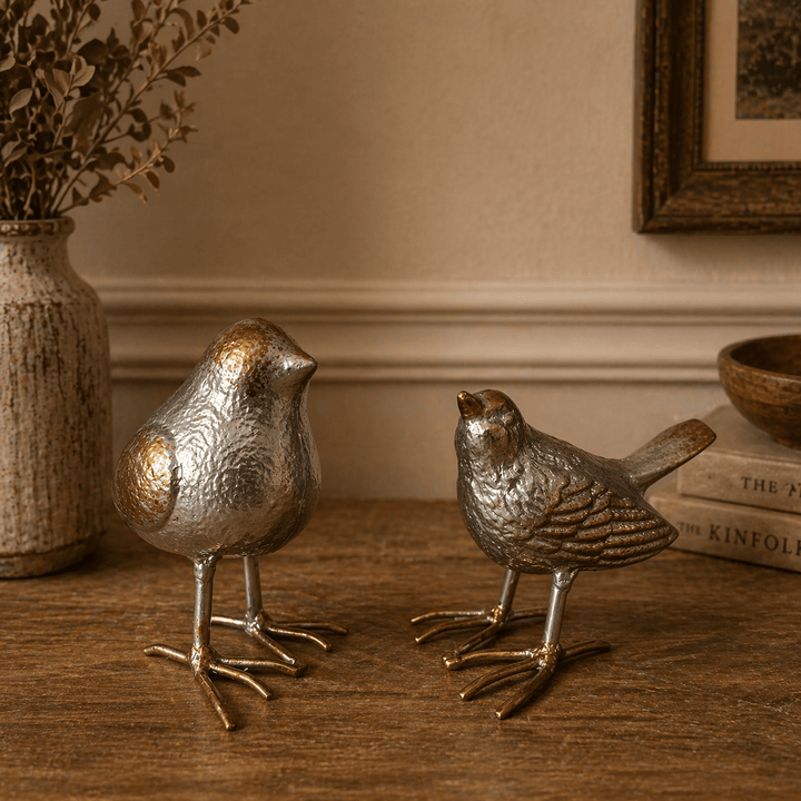 Cast Iron Bird Table Decor