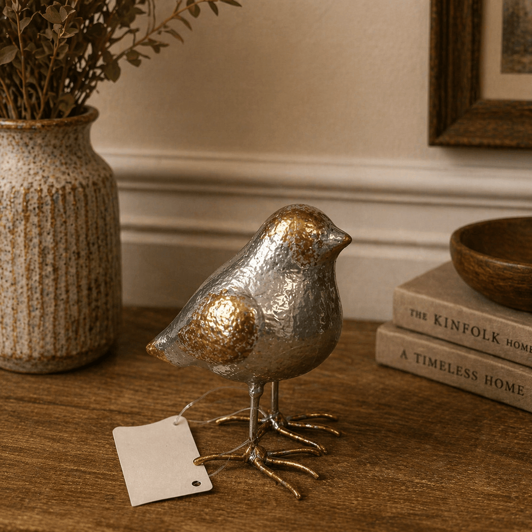 Cast Iron Bird Table Decor