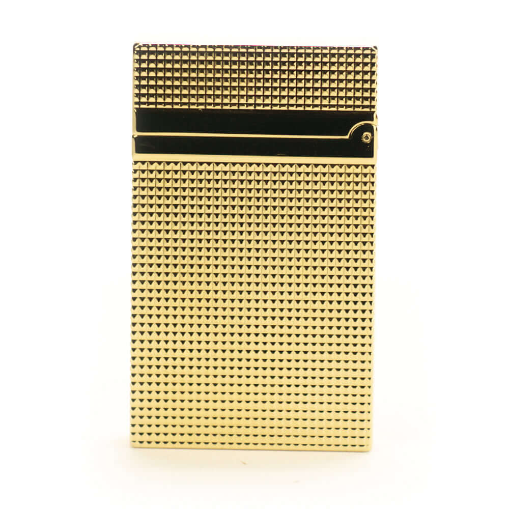 The Royale Handcrafted Solid Brass Lighter featuring a textured design for luxury and craftsmanship.
