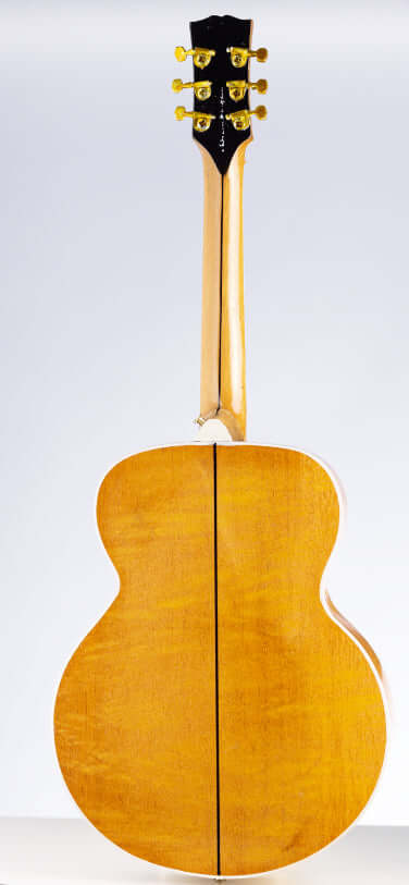 Back view of Tom Petty Gibson SJ-200 Wildflower Mini Guitar Replica showcasing craftsmanship.