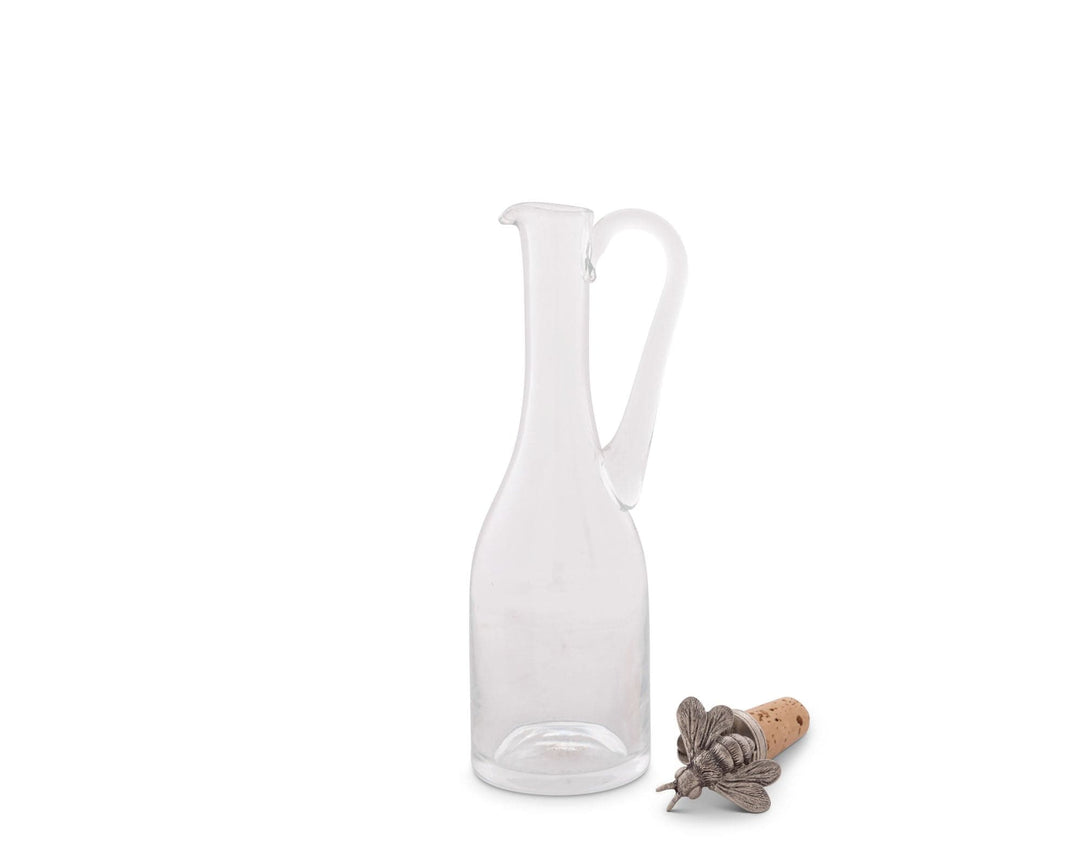 Cruet Bottle with Pewter Bee Cork Stopper