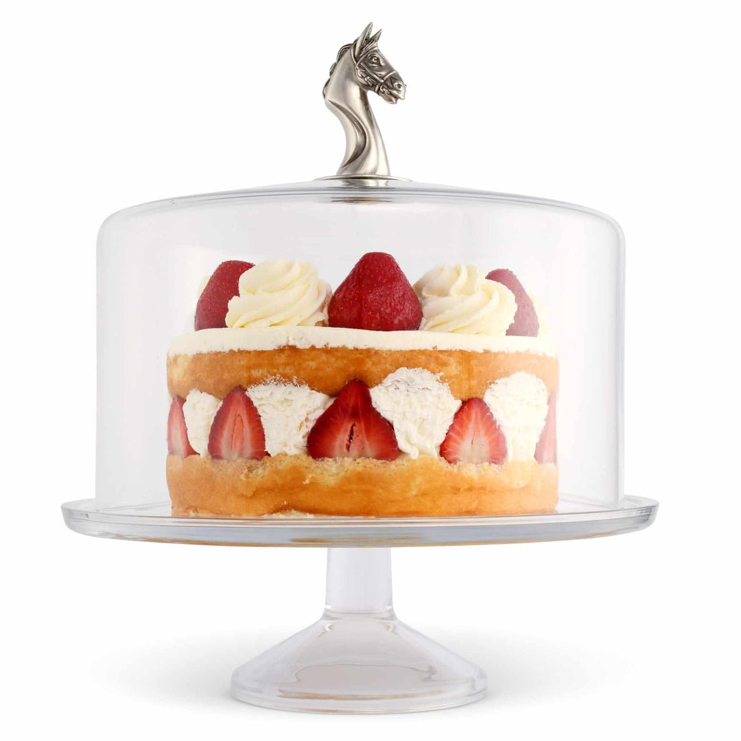 Horse Glass Covered Cake / Dessert Stand