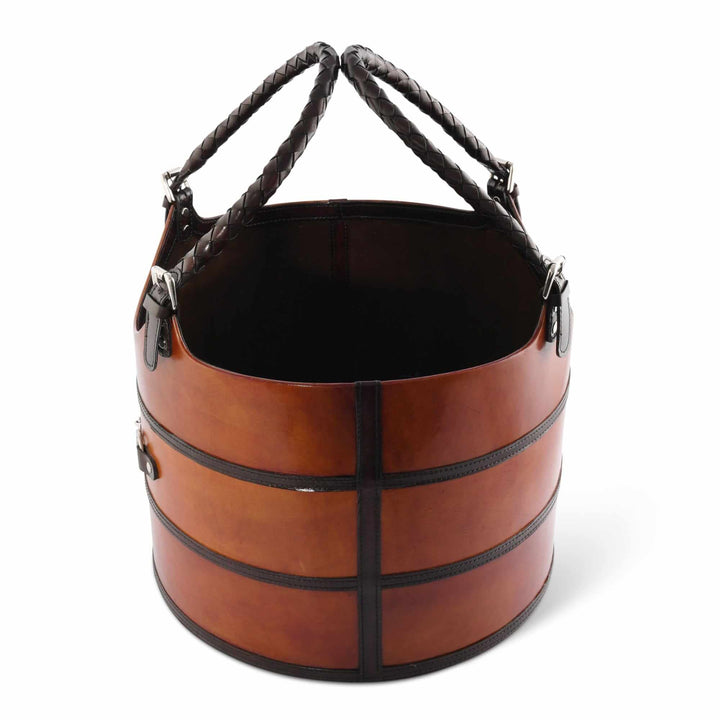Genuine Leather Equestrian Bit Magazine Basket