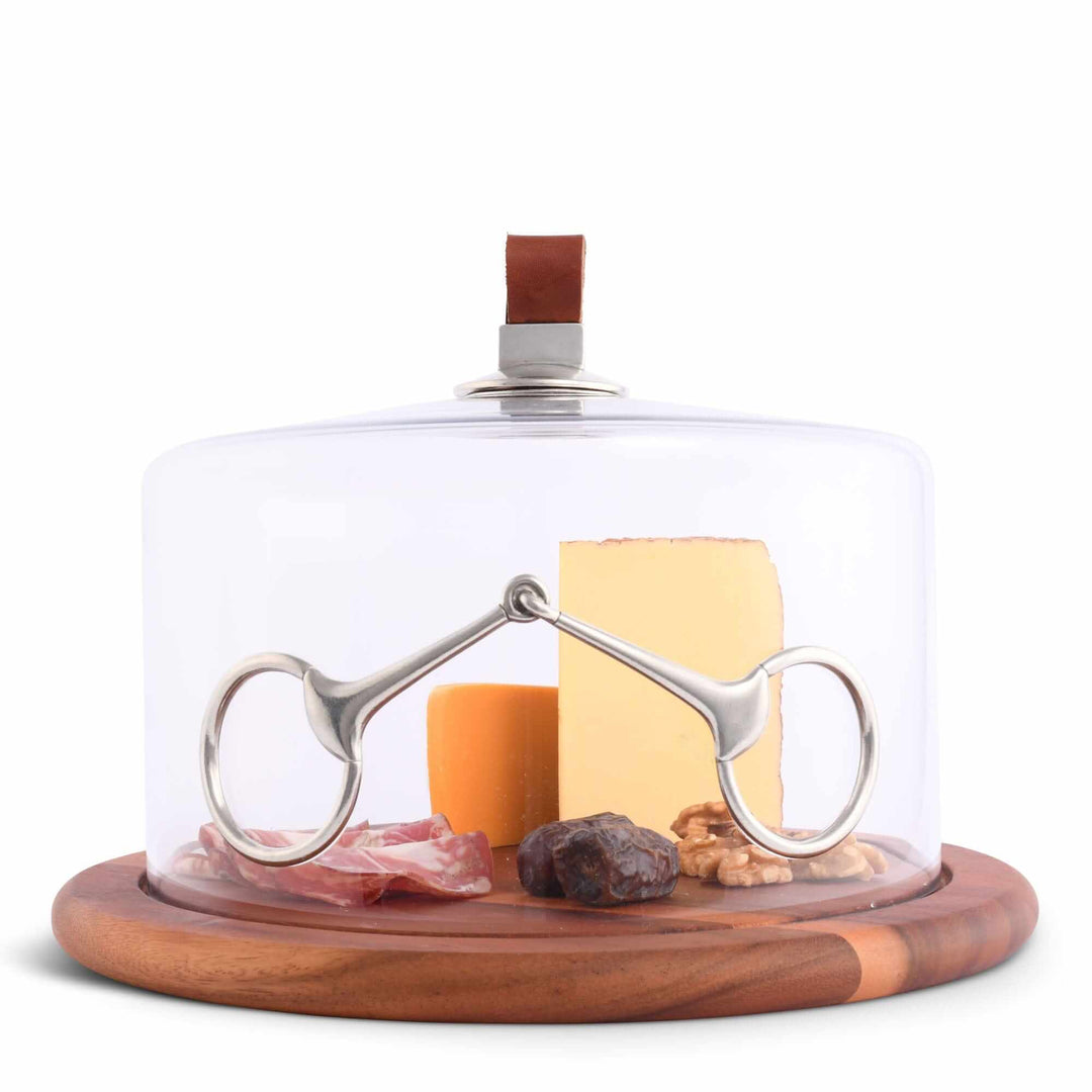 Horse Bit Glass Covered Cheese Wood Board