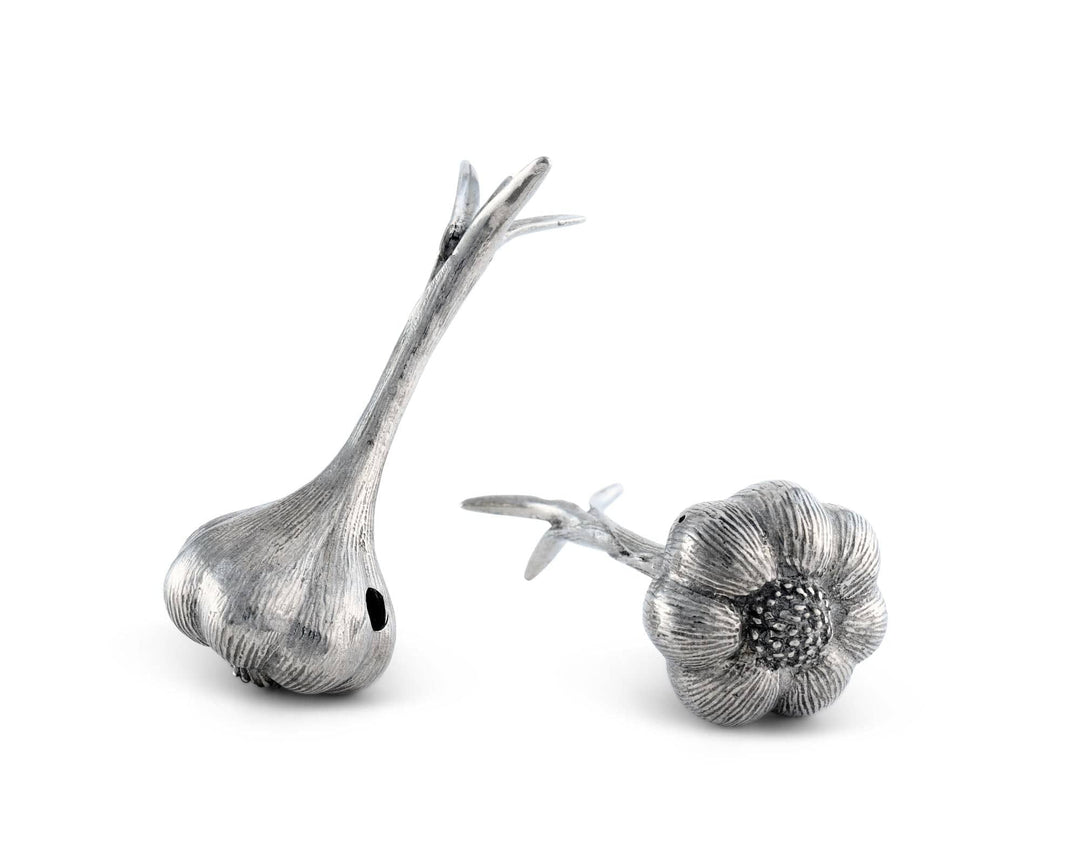 Pewter Garlic Salt & Pepper Set