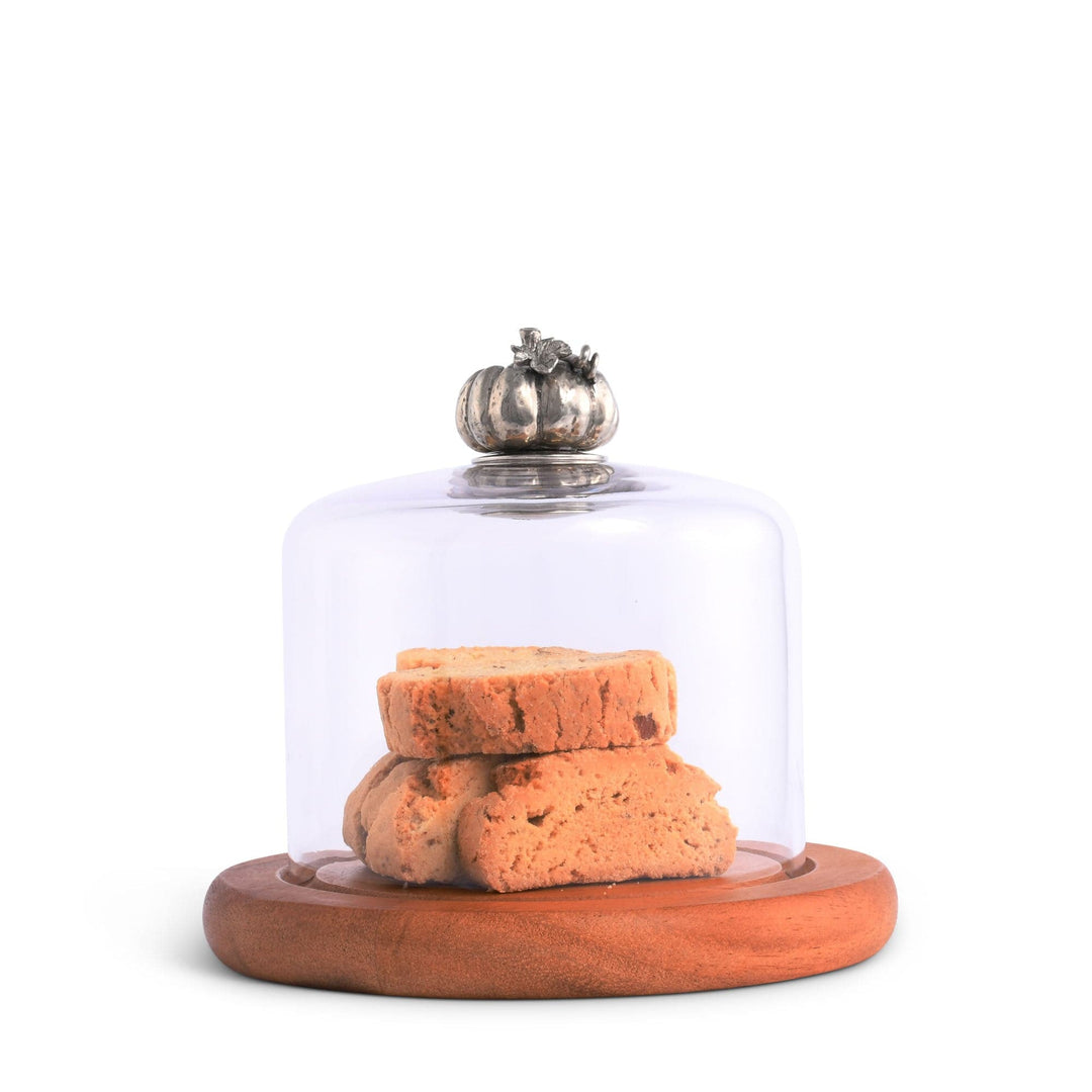 Pumpkin Glass Covered Cheese Wood Board