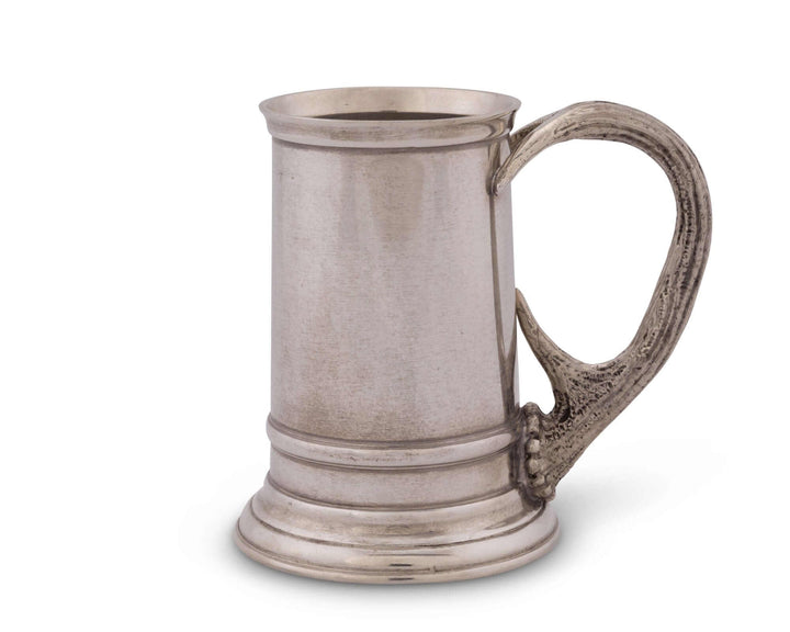 Peweter tankard on a white background