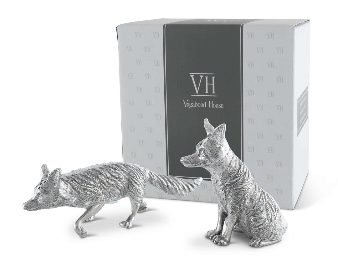 Pewter Foxes Salt & Pepper Set