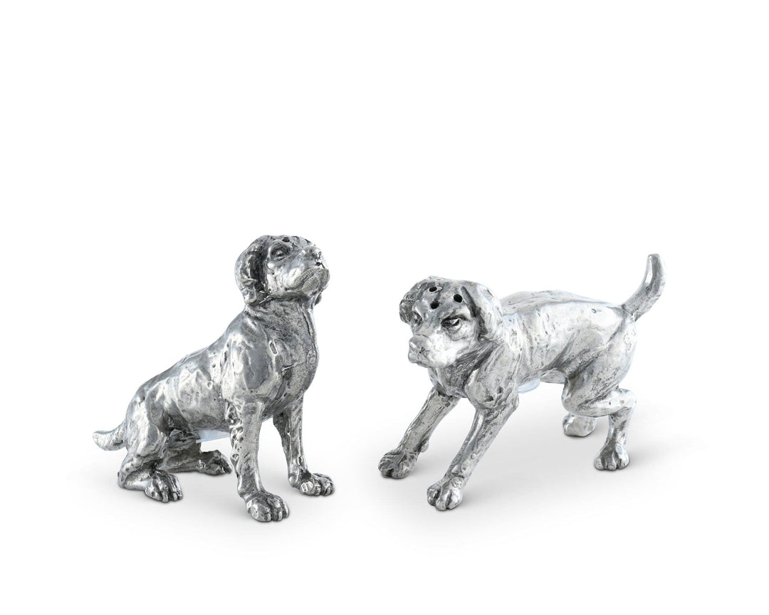 Handcrafted Pewter Spaniel Salt & Pepper Set
