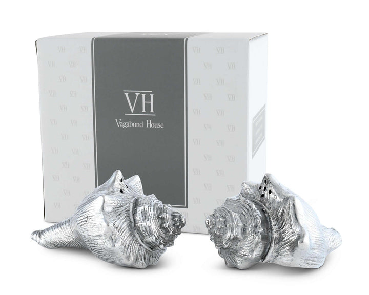 Pewter Conch Shells Salt & Pepper Set