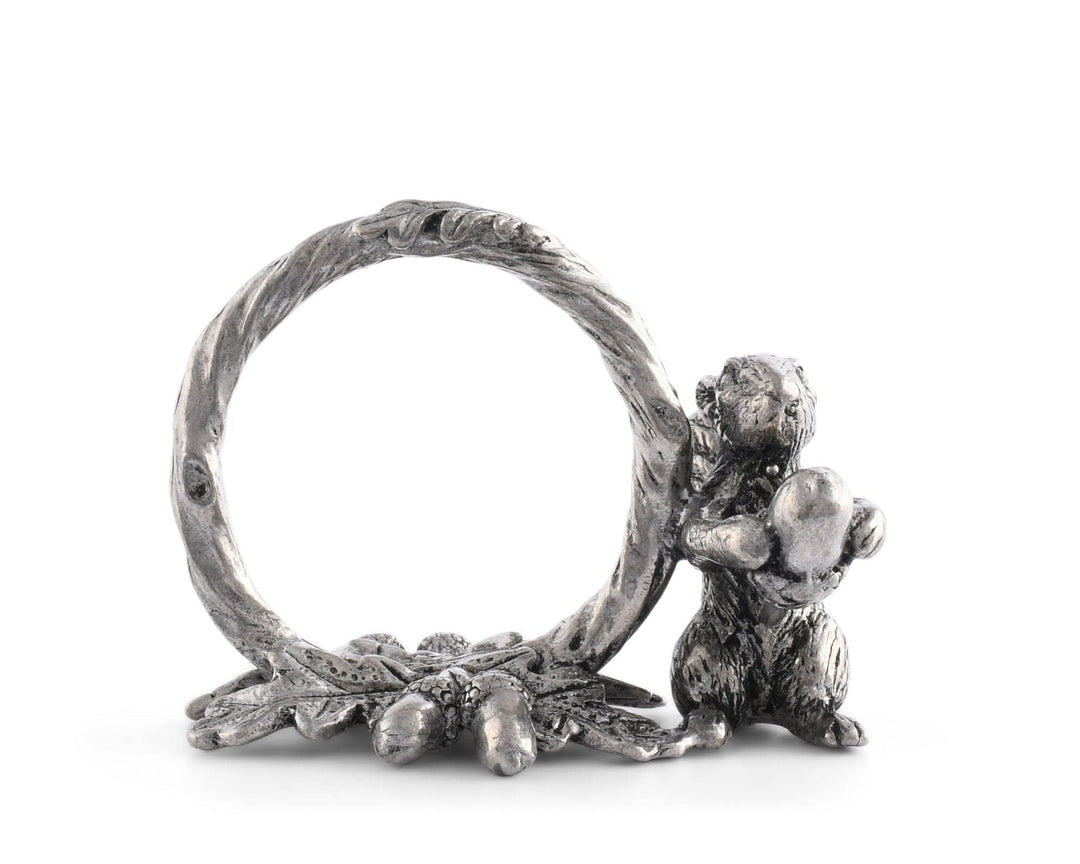 Pewter Squirrel Branch Napkin Ring