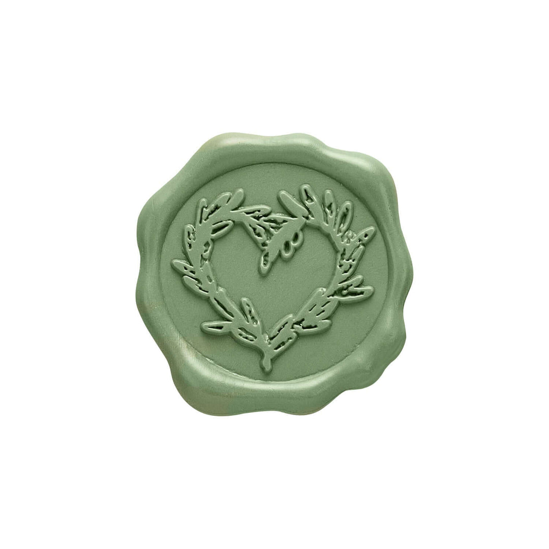 Vintage Branch Heart Wax Seal Stickers for Wedding Invitations with embossed heart design from intertwining branches