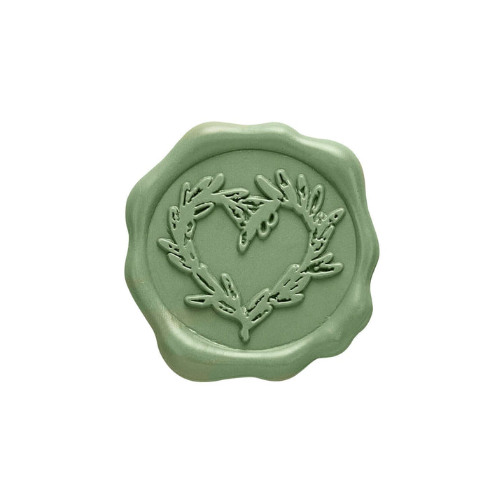 Vintage Branch Heart Wax Seal Stickers for Wedding Invitations with embossed heart design from intertwining branches