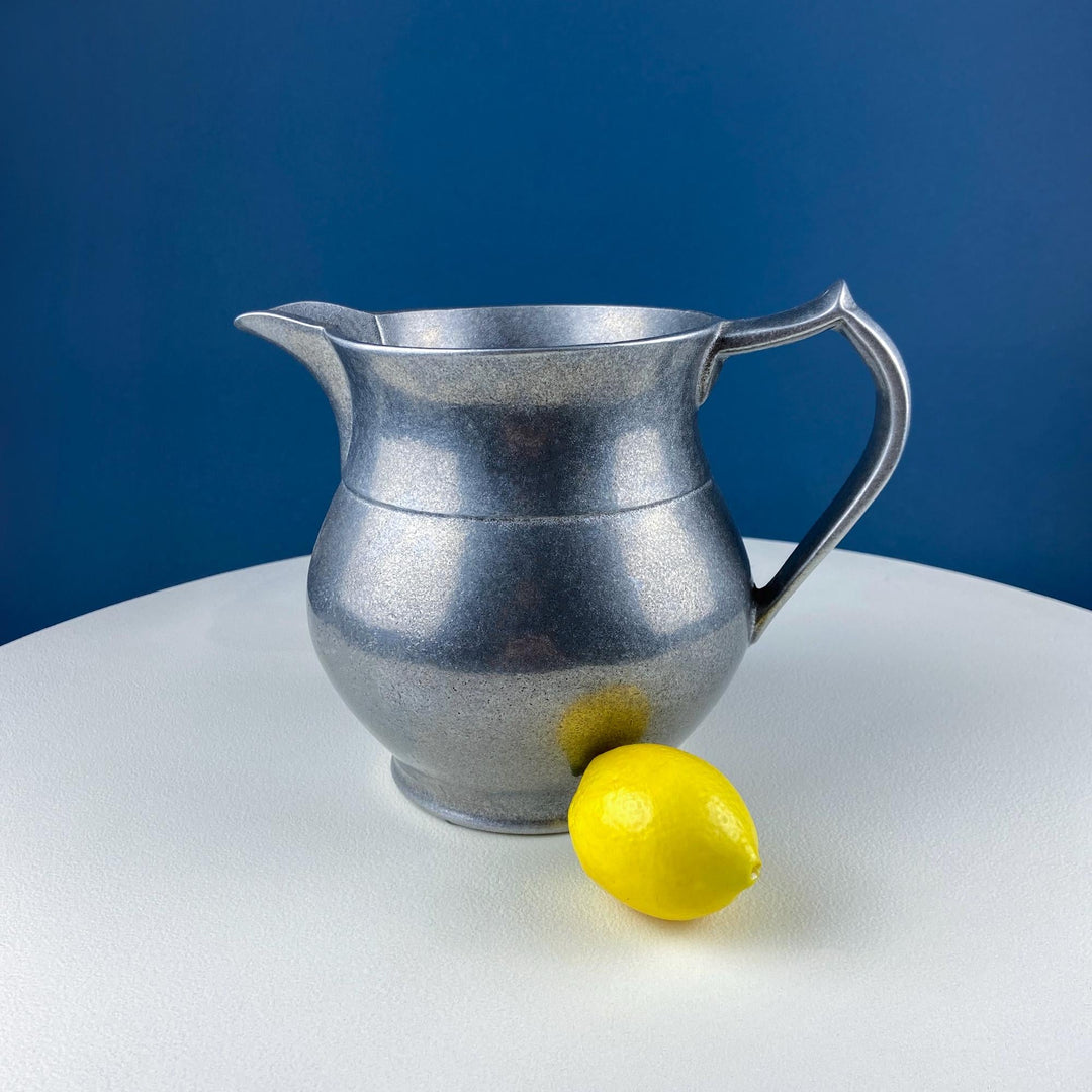 Vintage Large Pewter Pitcher, Pot, Vase. Rustic Home Decor. Table Decor. Gift for Pewter Collector Him Her. Dry or Live Flower Arrangements.