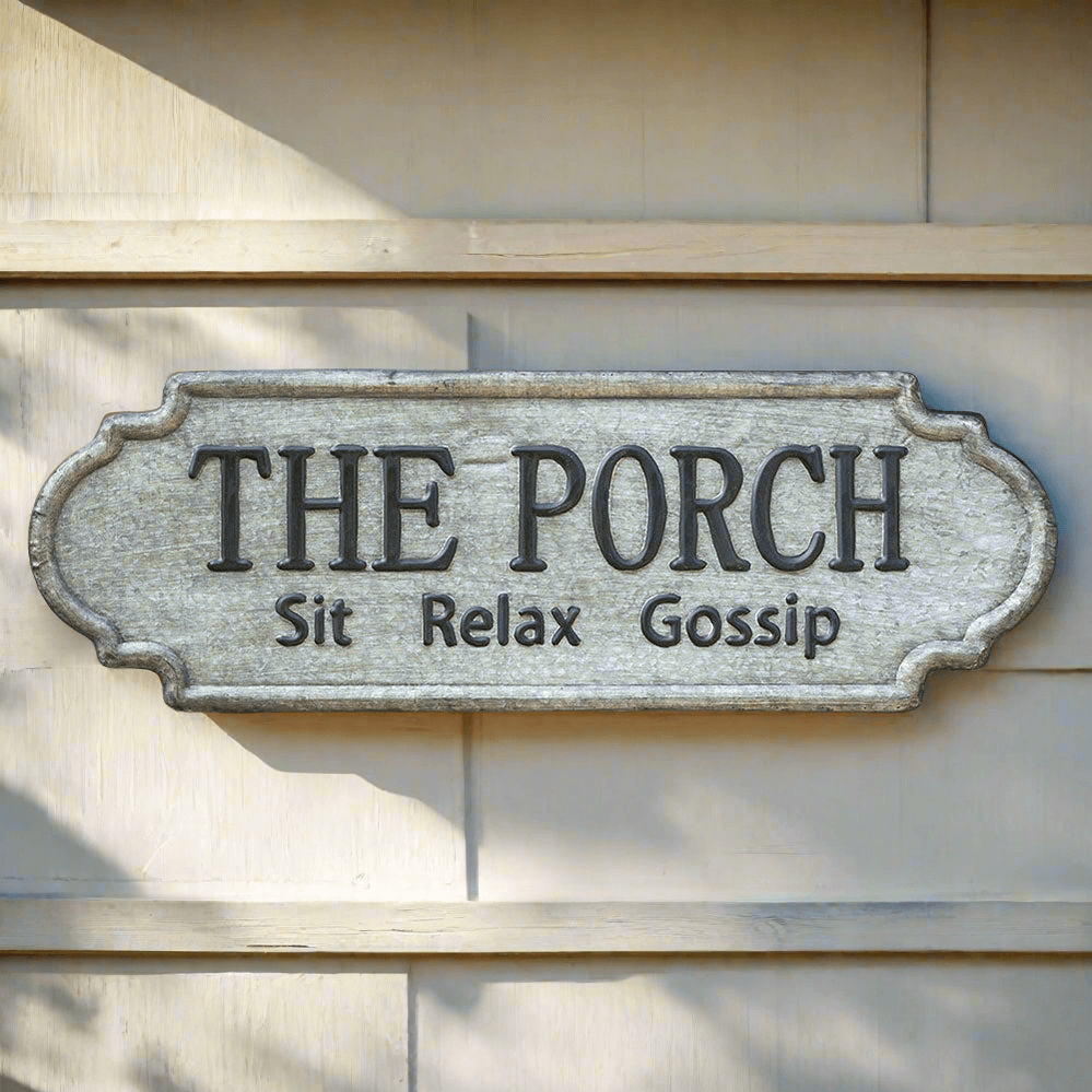 Vintage Porch Metal Wall Sign