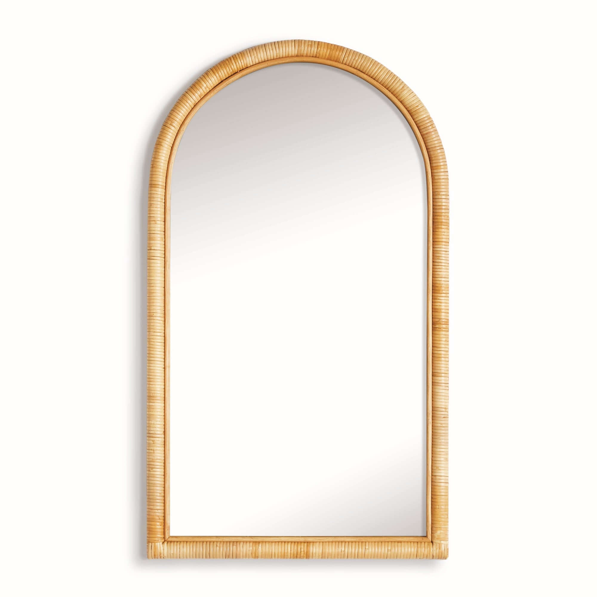 Vintage Rattan Arch Wall Mirror for Coastal Homes – Vintage Shopper